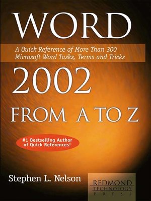 cover image of Word 2002 from A to Z